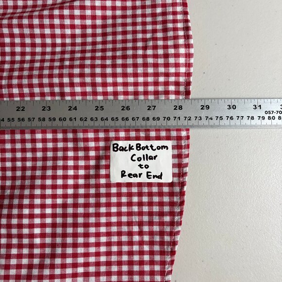 Comme des Garcons Play Japan Made Check Button Down Shirt - Men's Size M - Red - Picture 9 of 11